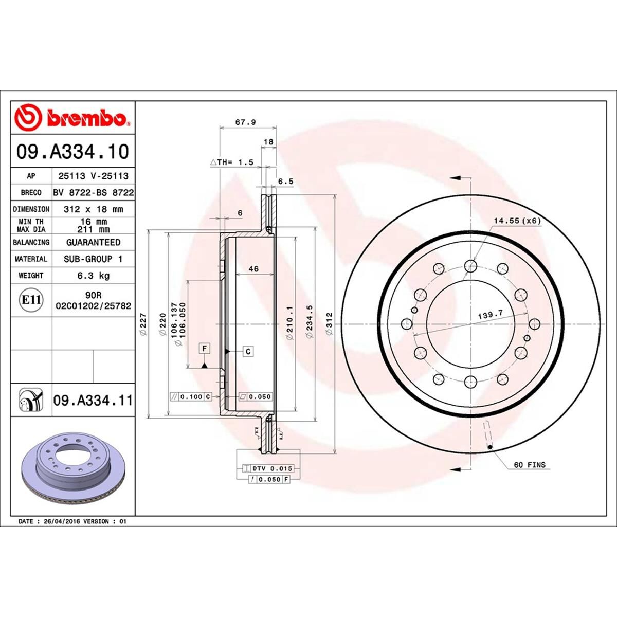 BREMBO DISC ROTOR, , scaau_hi-res