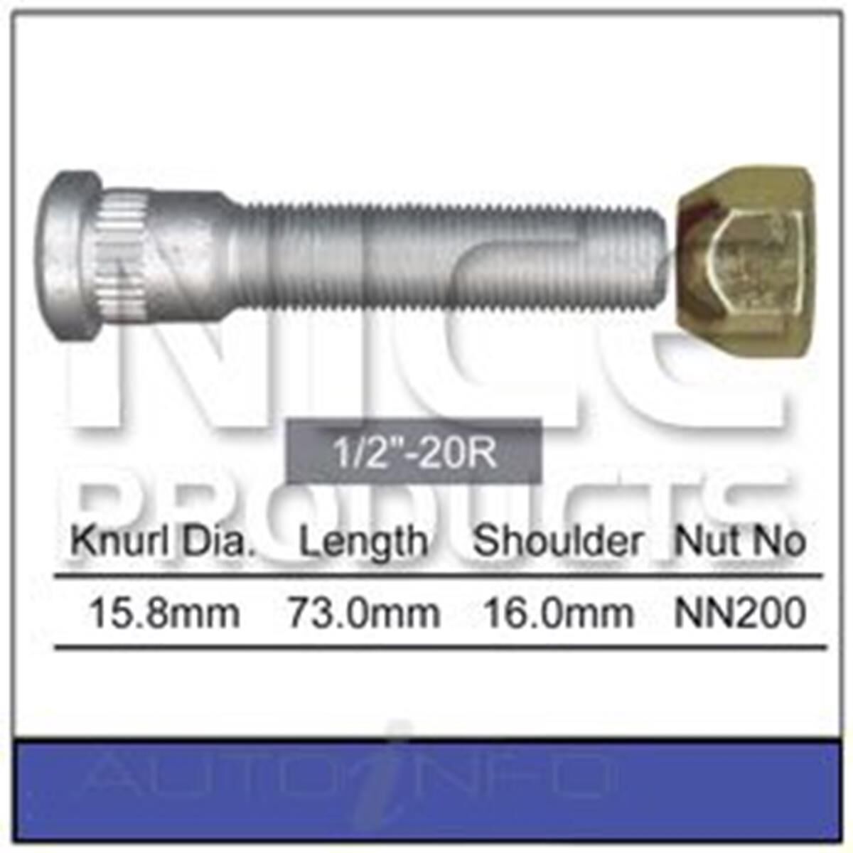 Long Stud & Nut, , scaau_hi-res