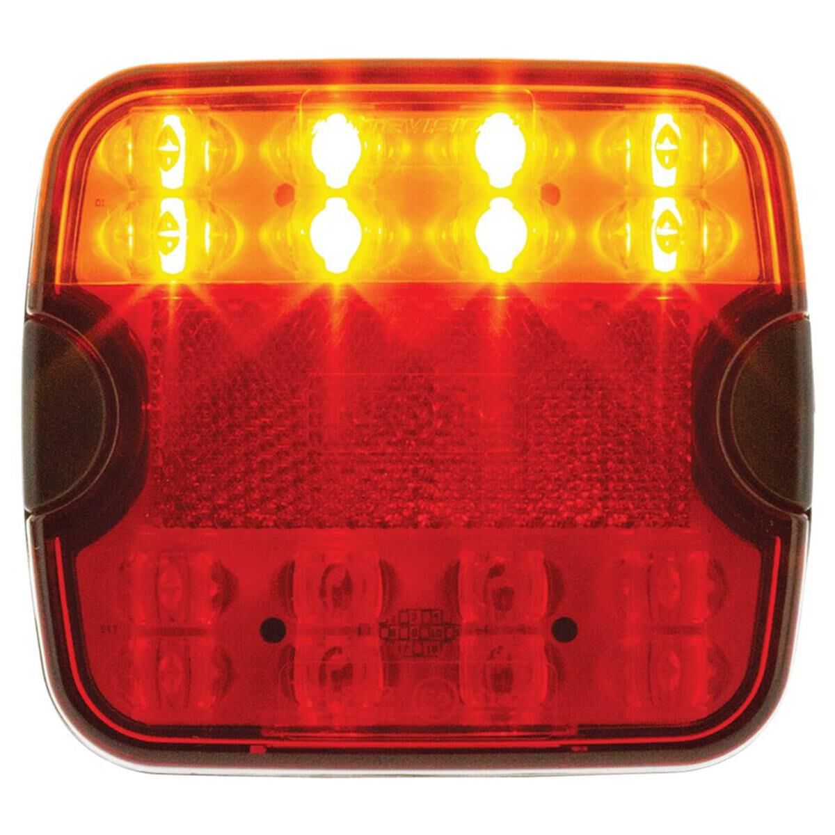 LED STOP/TAIL/INDICATOR LAMP 9-33V W/ REFLEX REFLECTOR 0.5m LEAD 104x94x20mm, , scaau_hi-res