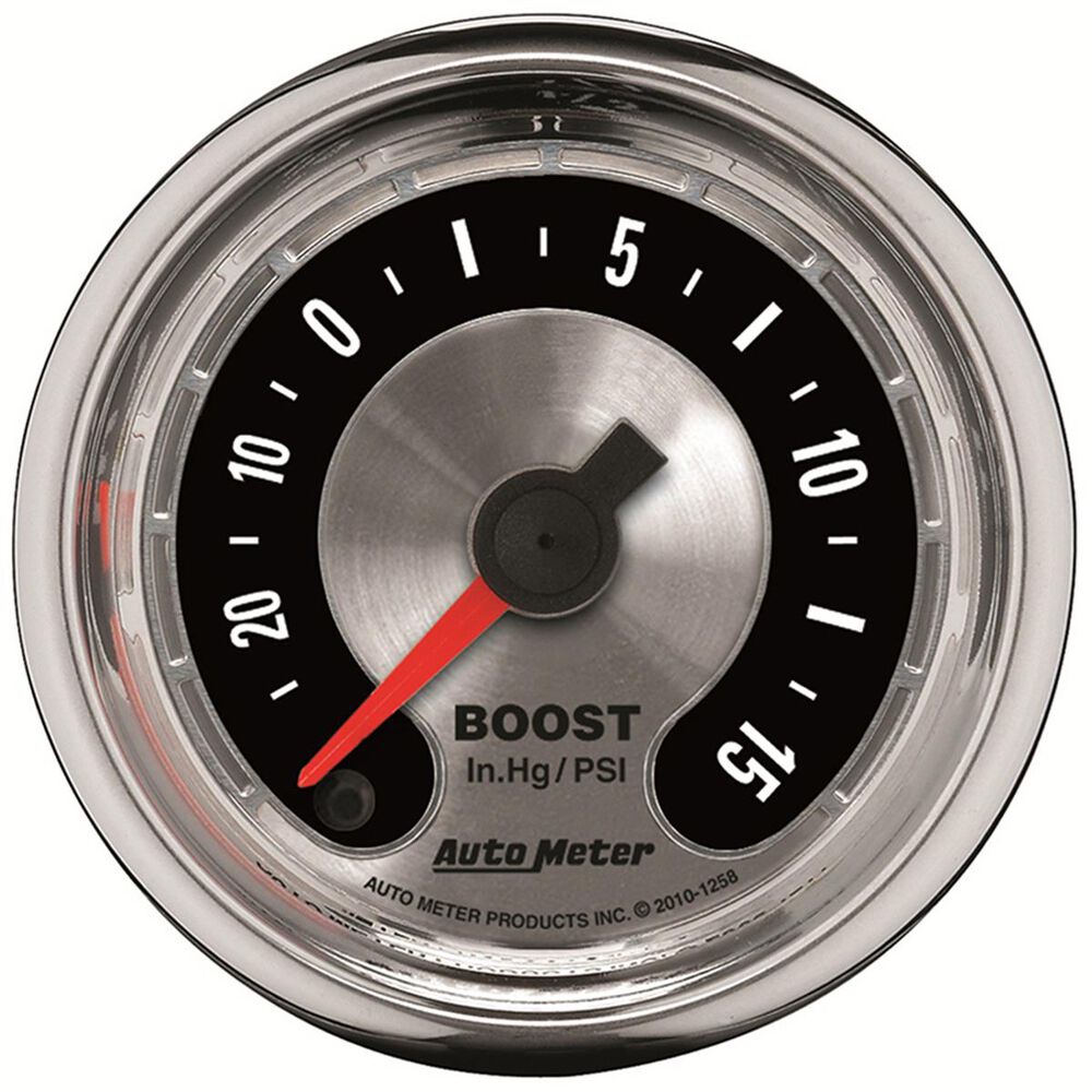 Autometer American Muscle Boost/Vacuum Gauge Electric 30 inHg/15 PSI