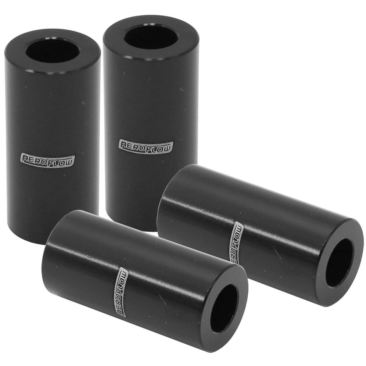 BILLET BOLT SPACERS M6 BLACK 25MM (1") LONG PACK OF 4, , scaau_hi-res