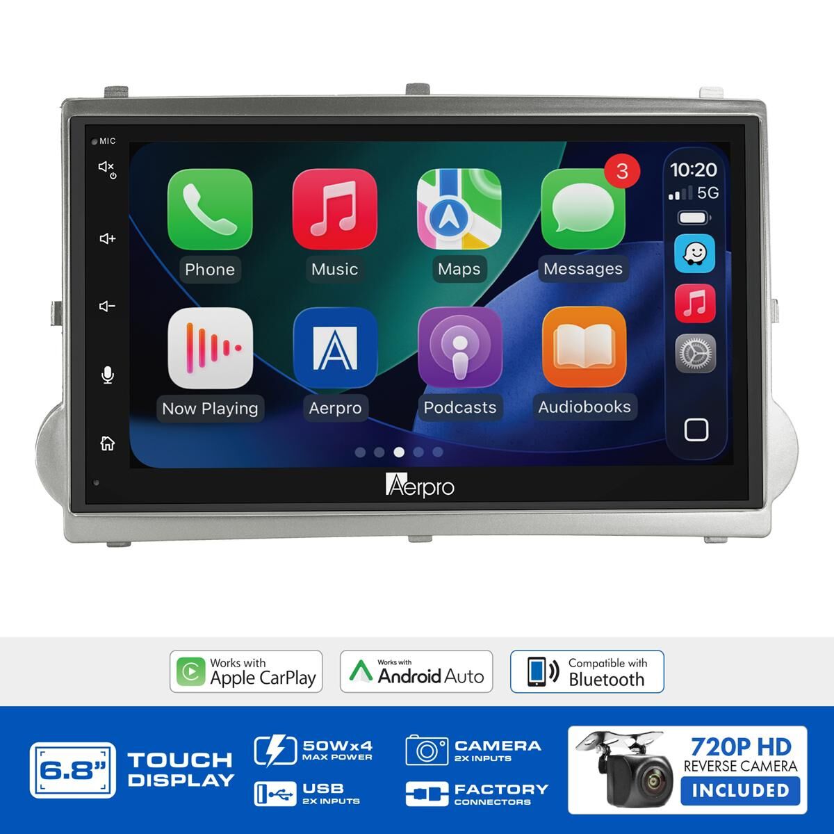 AERPRO 6.8" MULTIMEDIA RECEIVER HEAD UNIT KIT TO SUIT HYUNDAI ILOAD & IMAX &ndash; AX7320GK, , scaau_hi-res