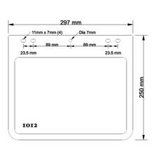 250MM DROP X 300MM WIDTH BLACK MONO MUDFLAP  - PARRAMATTA, , scaau_hi-res