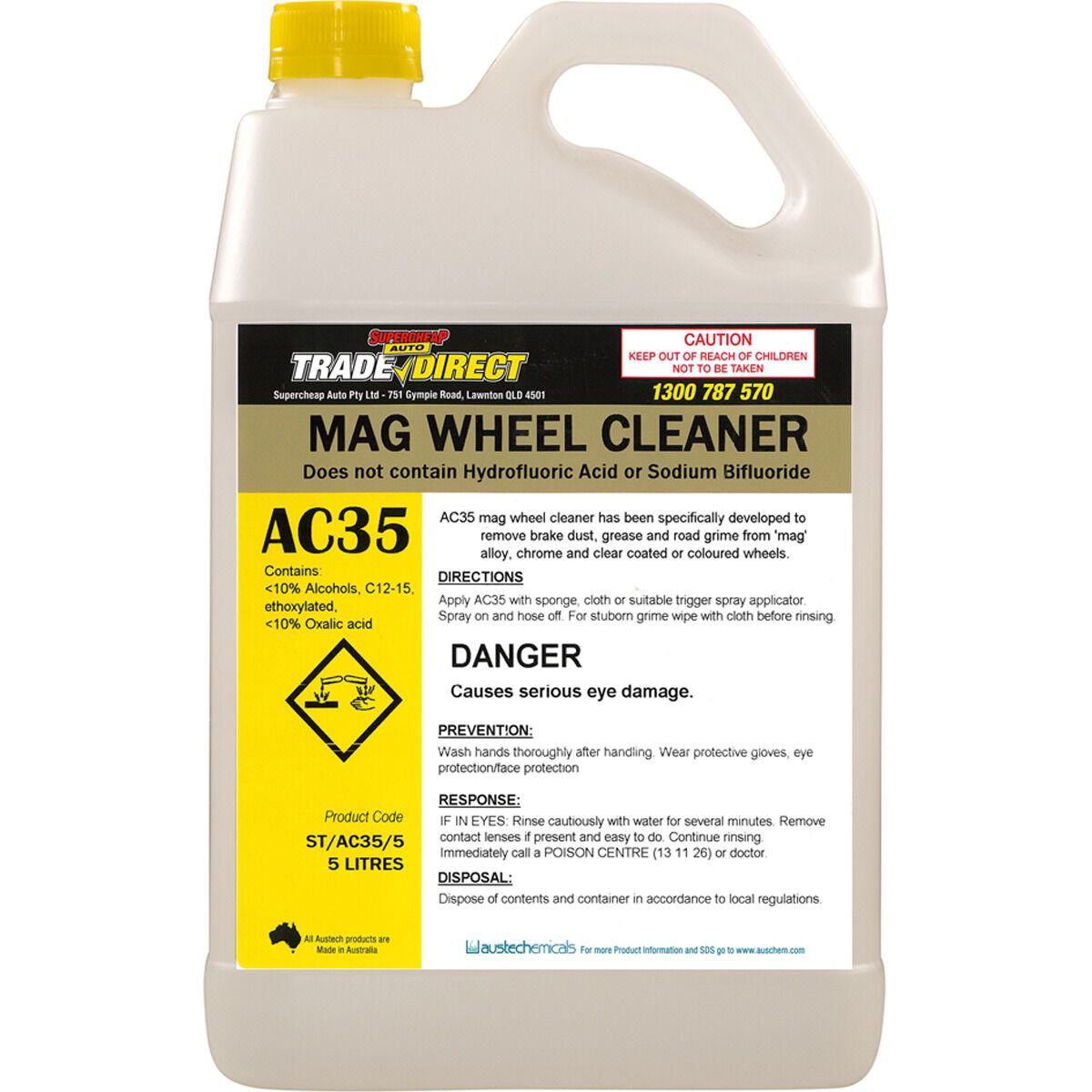 SUPERCHEAP AUTO TRADE WHEEL CLEANER 5L, , scaau_hi-res