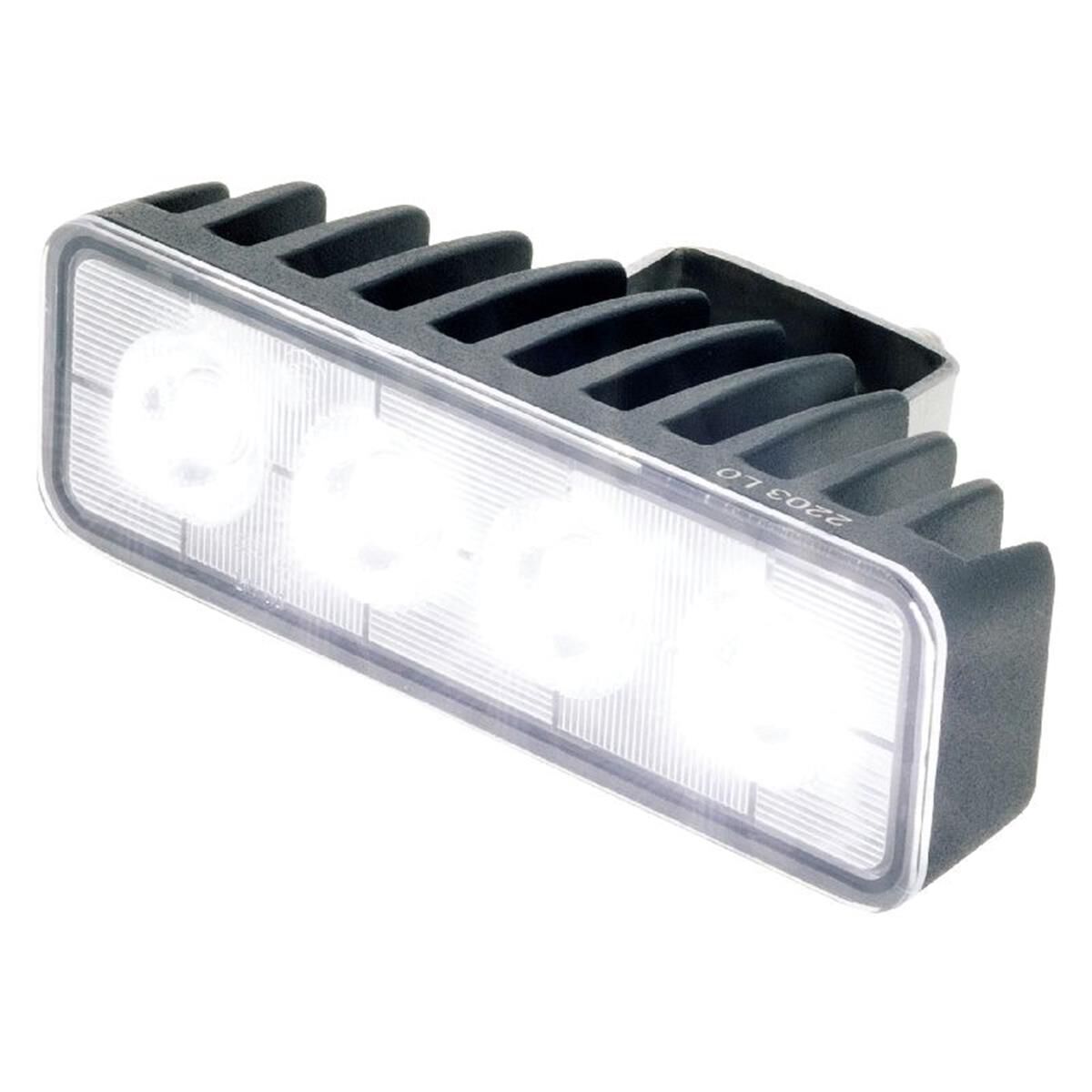 LED RECTGL WORKLAMP FLOOD BEAM70 Deg 9-36V 24W 4 LEDs BLACKHSNG 2,400 Lumens, , scaau_hi-res