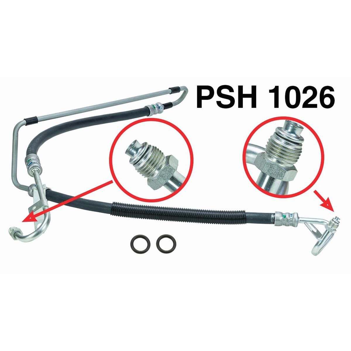 Power Steering Hose - Pressure - Holden Commodore VY, WK (3.8L V6 LN3) Suits Non S/C V6 with Automatic Transmission, , scaau_hi-res