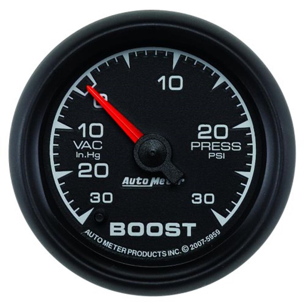 Autometer ES Series Boost/Vacuum Gauge Electric 30 inHg/30 PSI, 2 1/