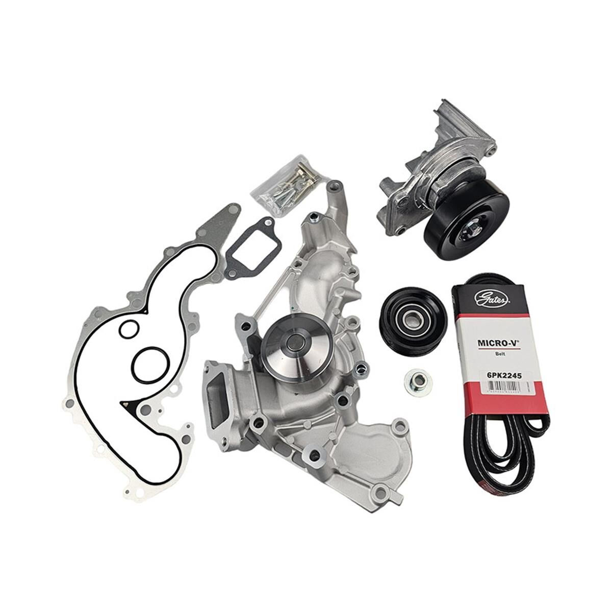 DRIVE BELT SET W/TENSIONER, PULLEYS & WATER PUMP, , scaau_hi-res
