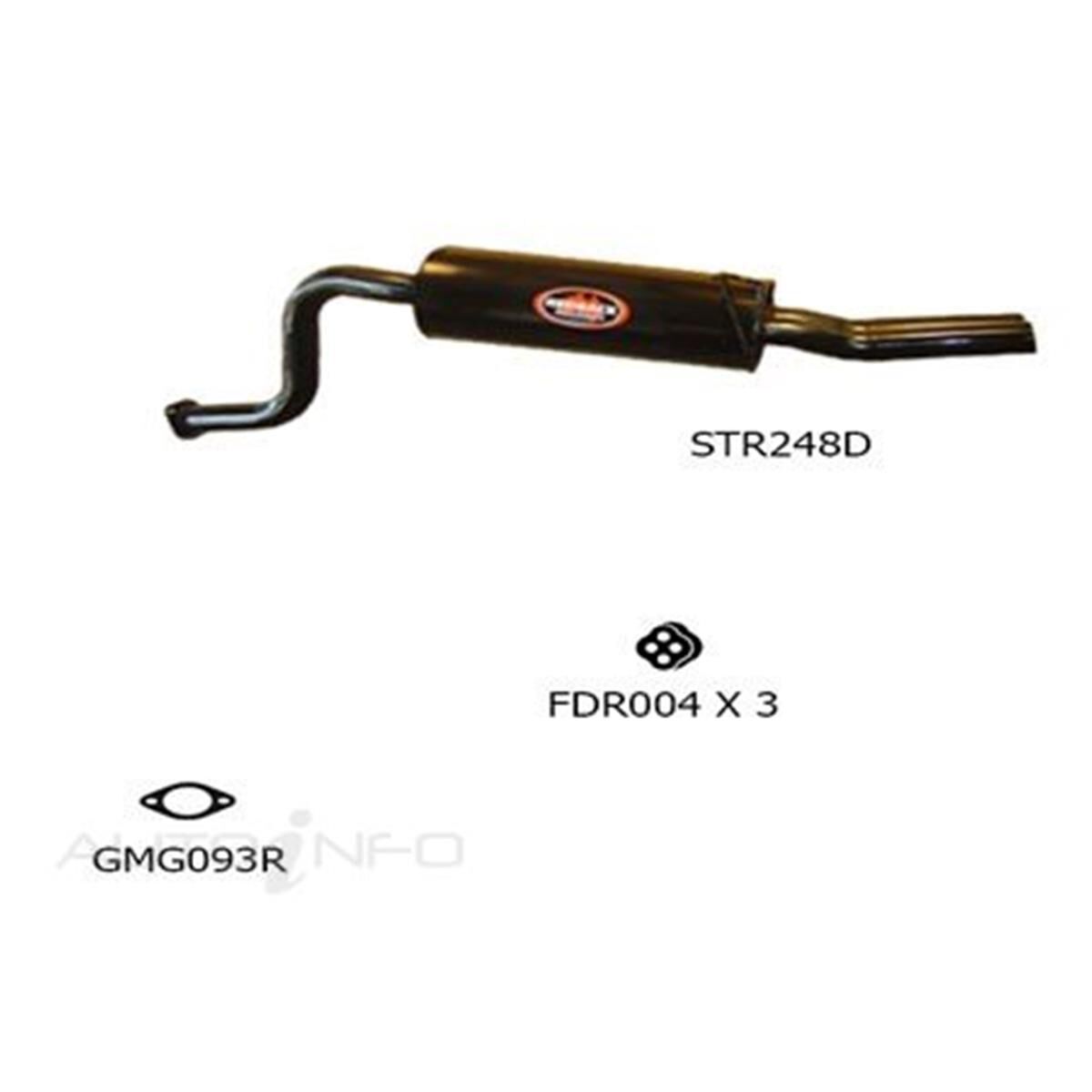 FD FALCON BA-BF 6CYL RTV(TRAY&AMP;AMP; TUB) 21/2 REAR MUFFLER MEGAFLOW DUAL OUTLET, , scaau_hi-res