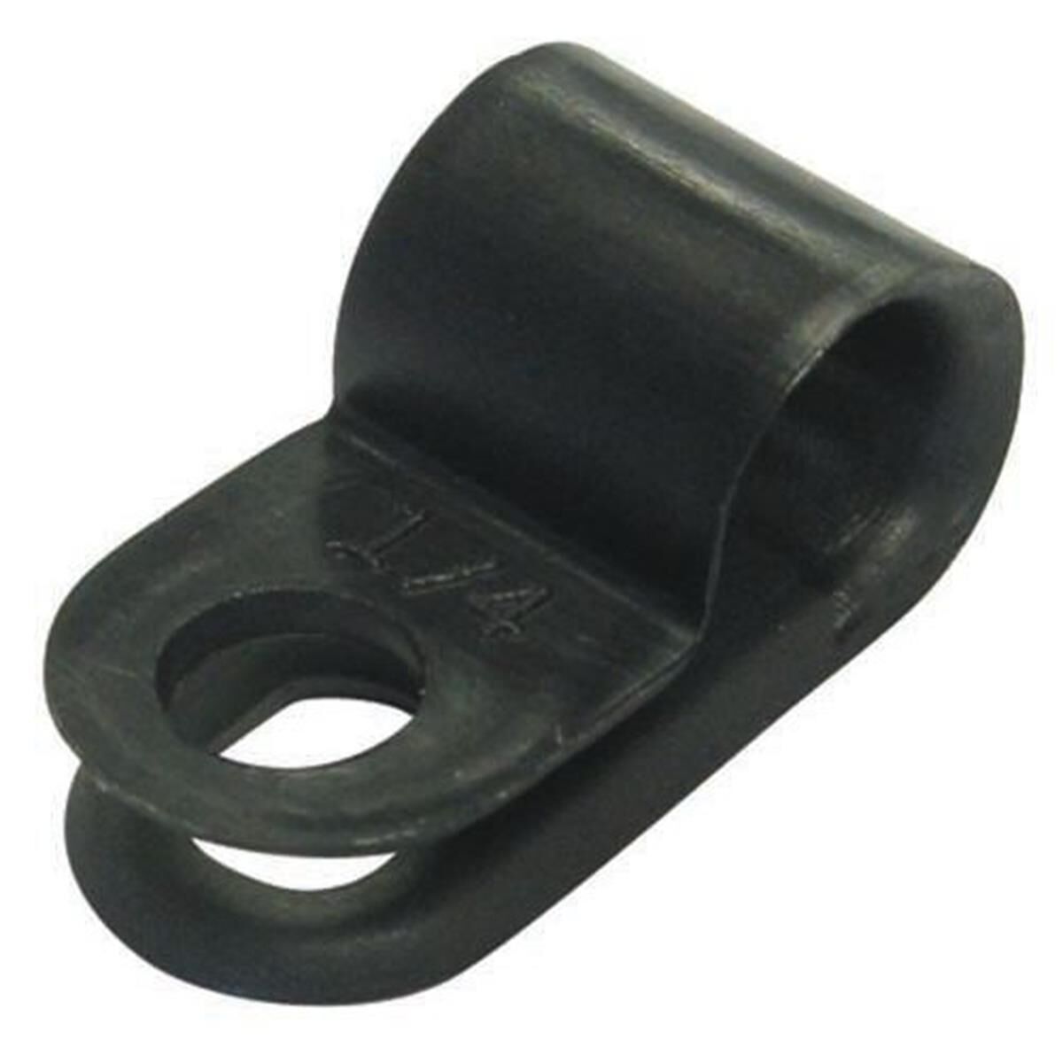 PKT 100 PLASTIC P CLIP 6.3mm 4.6mm MOUNTING HOLE - CABLE ASSEMBLIES & ACC., , scaau_hi-res