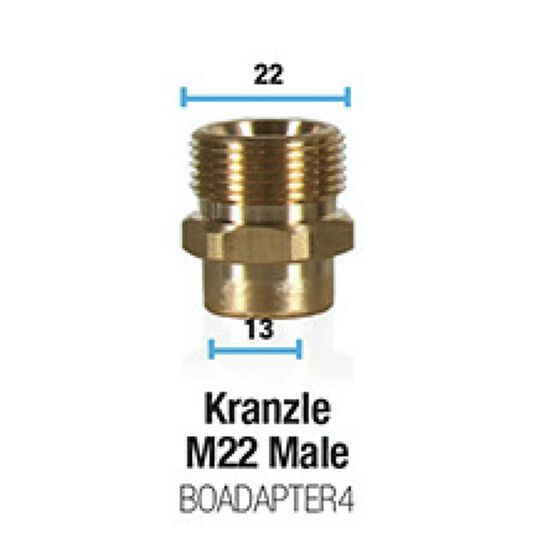 Kranzle M22 Male Adapter, , scaau_hi-res