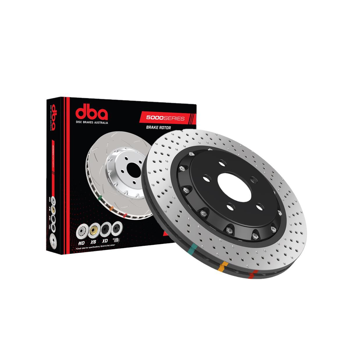 5000 FULLY ASSEMBLED 2-PIECE BLACK XD CROSSDRILLED/DIMPLED KP ( HSV VE W427 YELLOW CALIPER ONLY STRAP DRIVE REPLACEMENT ), , scaau_hi-res