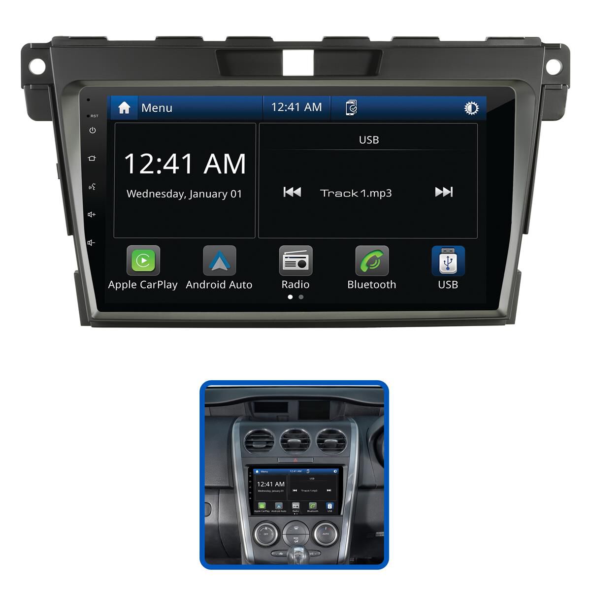 9" MULTIMEDIA RECEIVER TO SUIT MAZDA CX7 (2009-2012) - AMPLIFIED, , scaau_hi-res