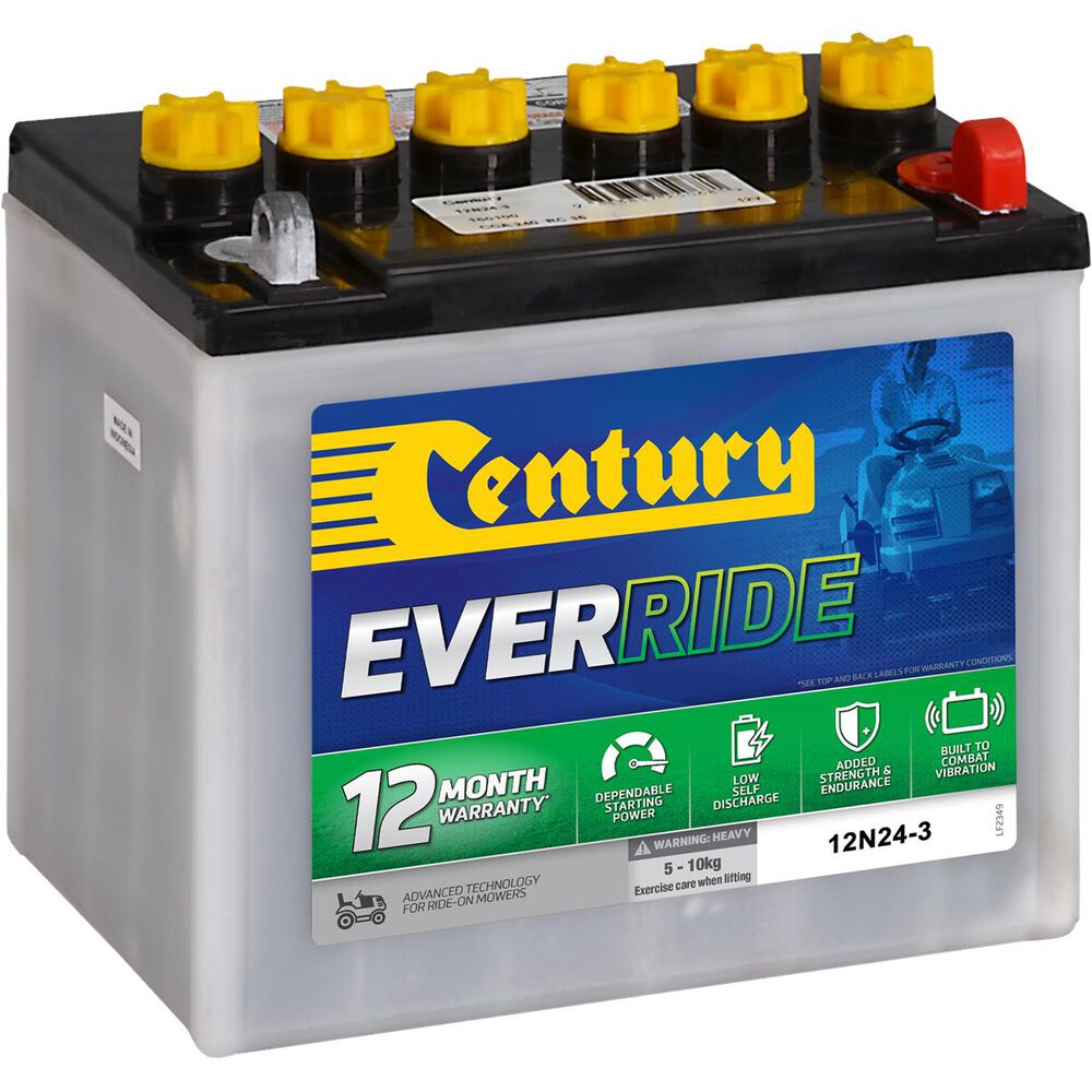 Century Everride Battery 12N243 240CCA, 24Ah, 12V 160100
