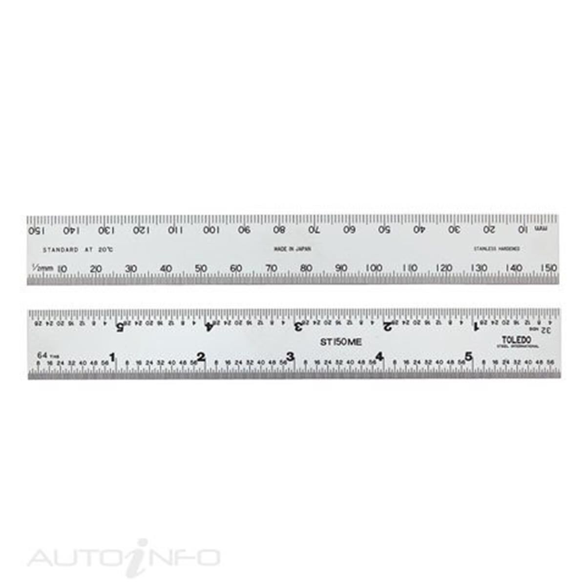 TOLEDO S/STEEL RULE 150MM/6IN, , scaau_hi-res