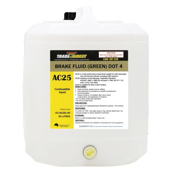 Trade Direct Brake Fluid DOT 4 20 Litre Supercheap Auto