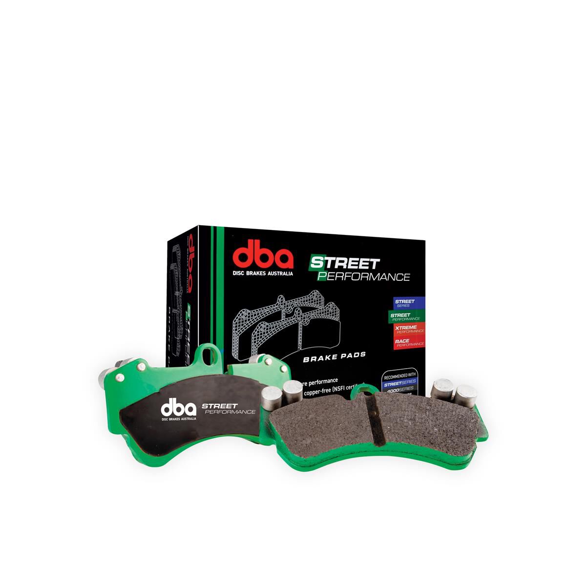 DBA SP STREET PERFORMANCE BRAKE PADS [ TOYOTA LANDCRUISER 300 SERIES 2022 -> F ] WITH SHIMS, CLIPS AND ABUTMENT CLIPS, , scaau_hi-res