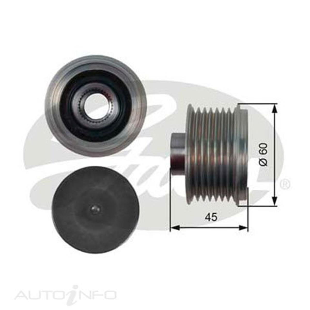 OAP7136 ALT DECOUPLER PULLEY, , scaau_hi-res