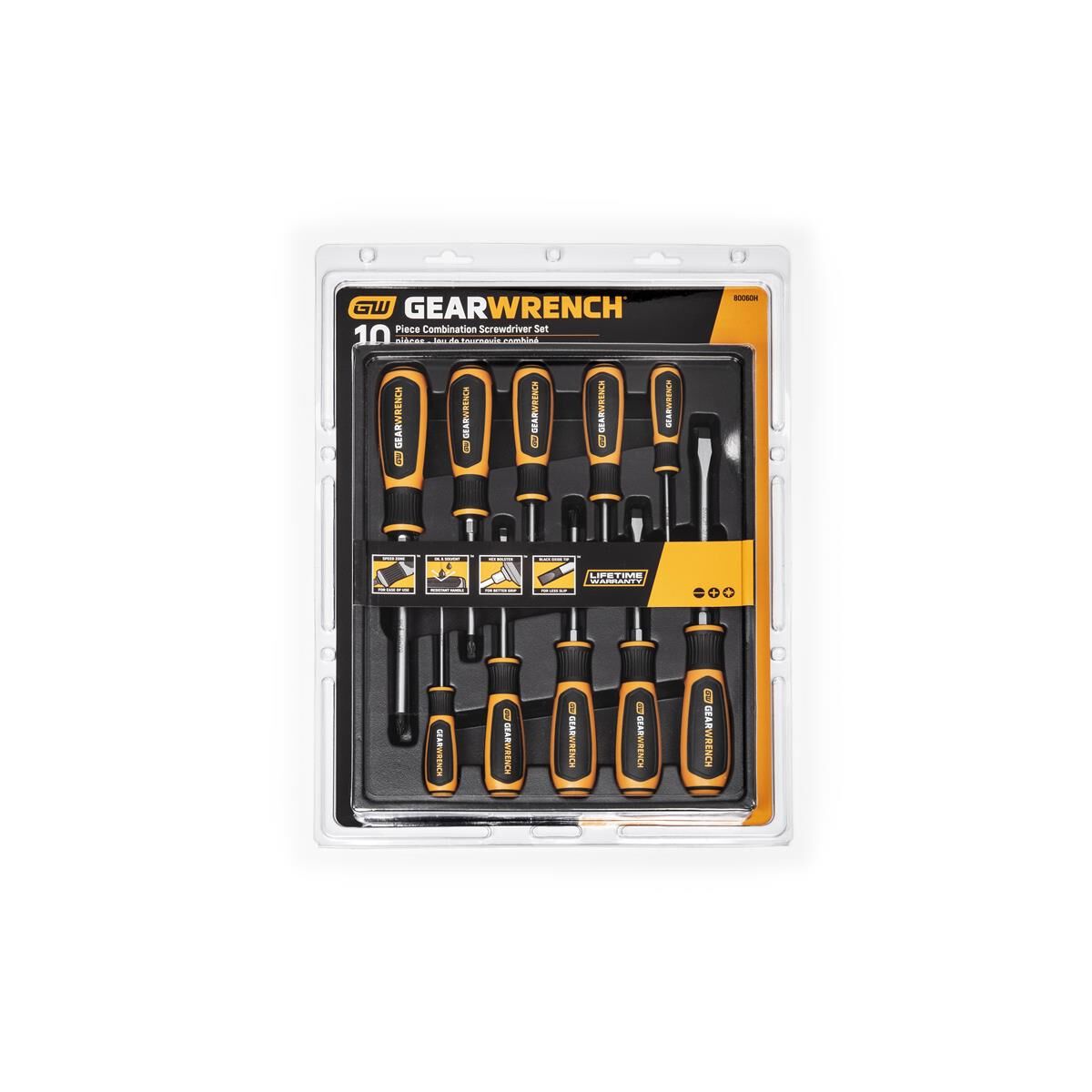 10 PIECE PHILLIPS&reg;/SLOTTED/POZIDRIV&reg; DUAL MATERIAL SCREWDRIVER SET, , scaau_hi-res