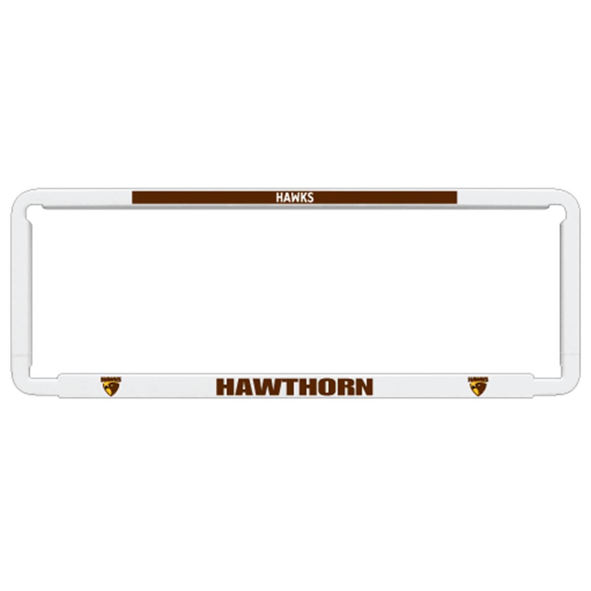 AFL Number Plate Frame Hawthorn 6 Figure Clear Standard