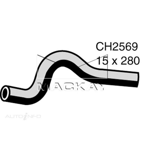 Heater Hose  - FORD COURIER PD - 2.5L I4  DIESEL - Manual & Auto, , scaau_hi-res