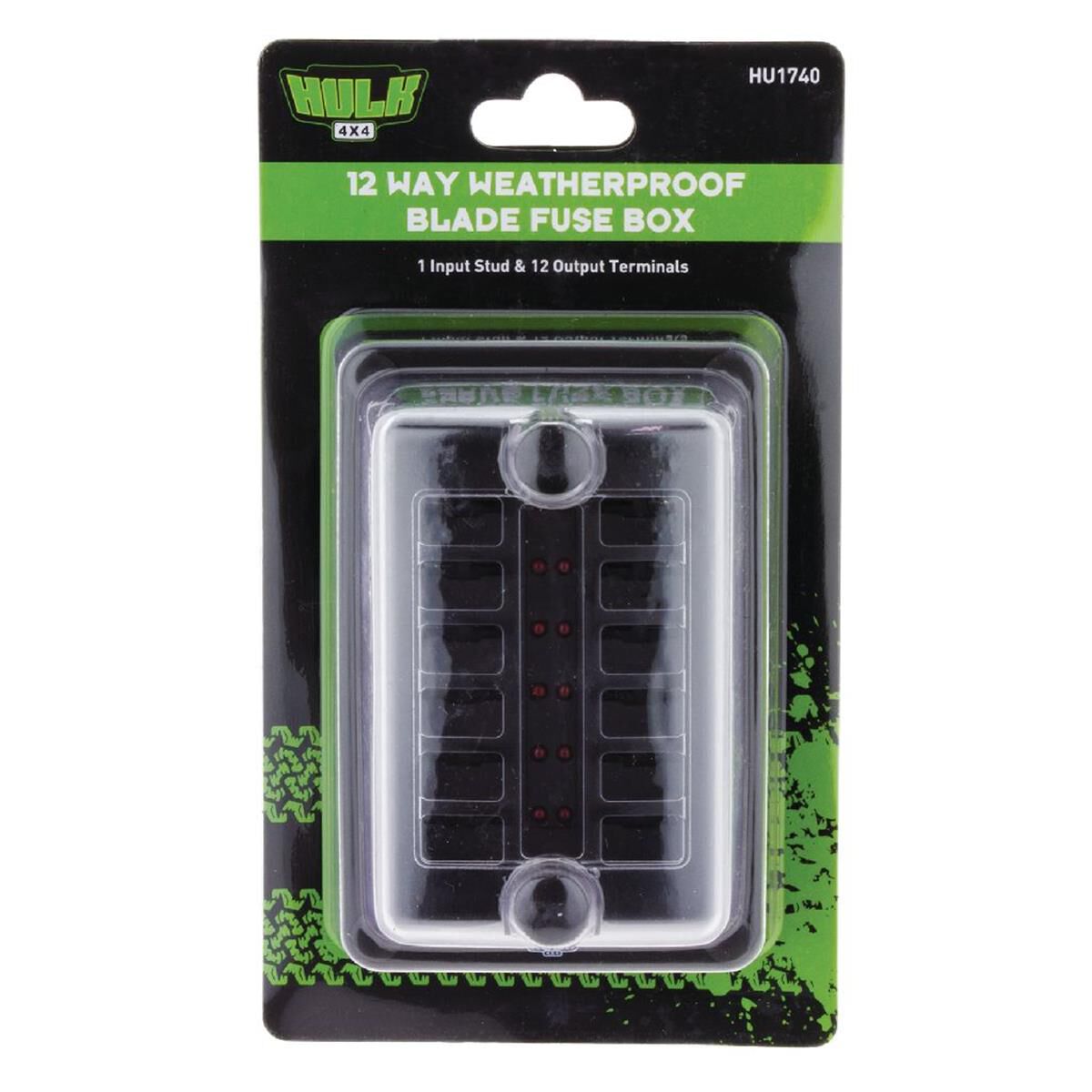 12 WAY FUSE BOX W/PROOF ATS BLADE FUSE 1 IN 12 OUT LED, , scaau_hi-res
