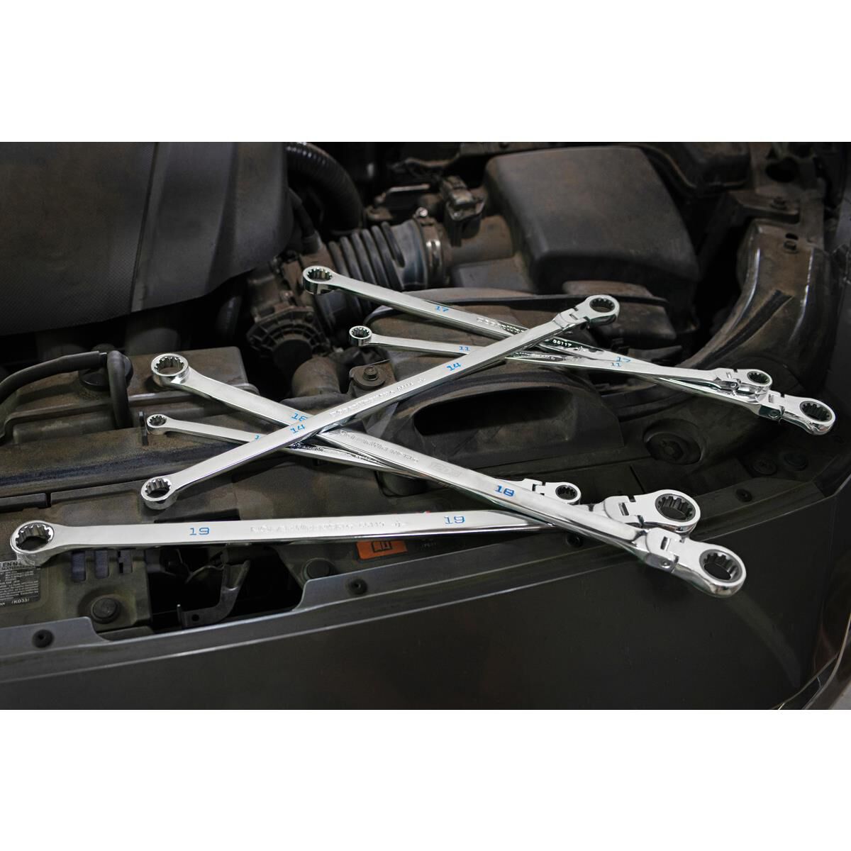 WRENCH SET DOUBLE BOX RATCHETING XL FLEX GEARBOX 120XP MET 10PC, , scaau_hi-res