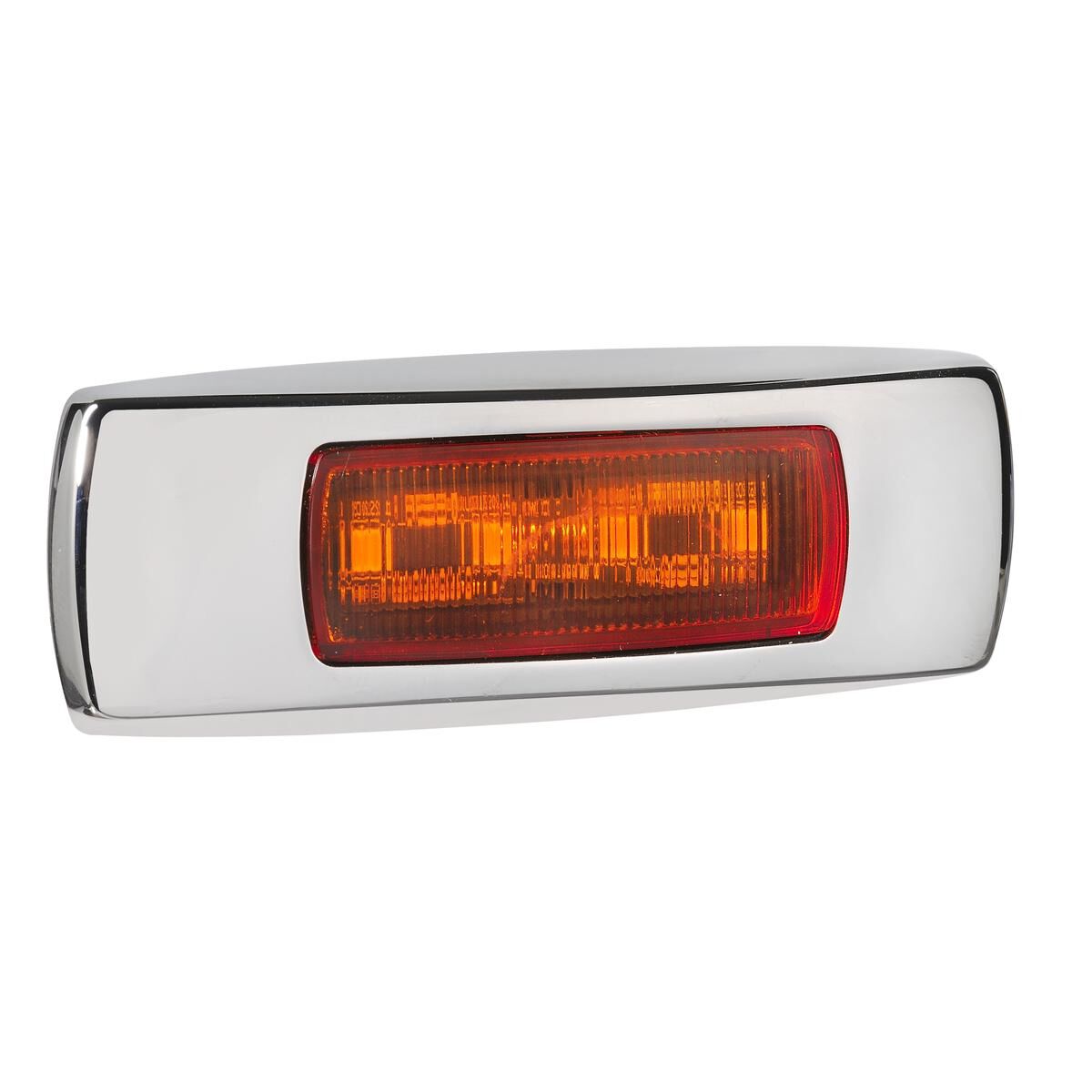 NARVA 9-33V LED FRONT END OUTLINE MARKER OR EXTERNAL CABIN MARKER LAMP(AMBER) WITH 0.5M CABLE - CHROME COVER - 10 PACK, , scaau_hi-res