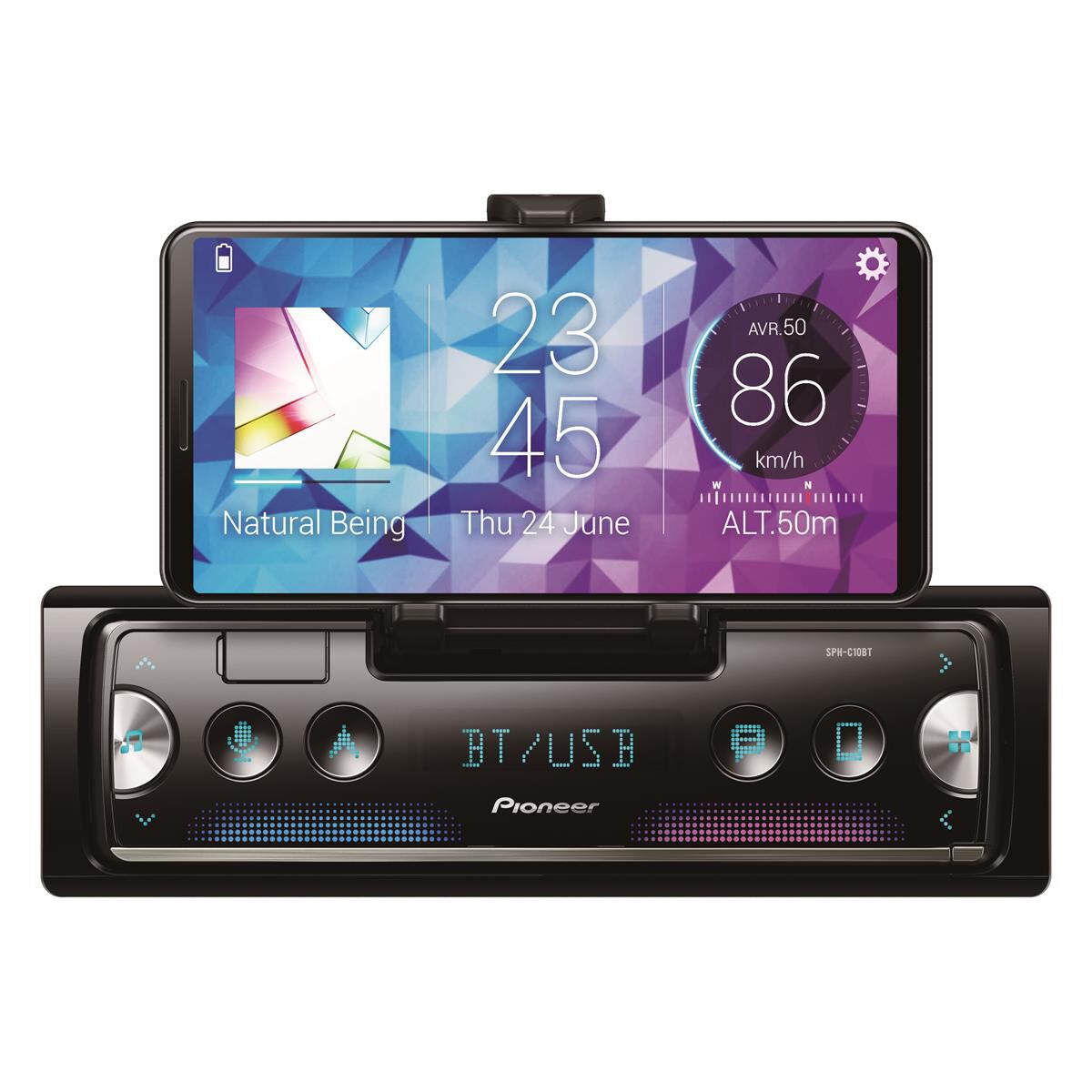 PIONEER SMARTSYNC MULTIMEDIA TUNER, BT, SPOTIFY, ANDROID, IPHONE, USB, UNIVERSAL CRADLE, 2 PREOUTS,, , scaau_hi-res