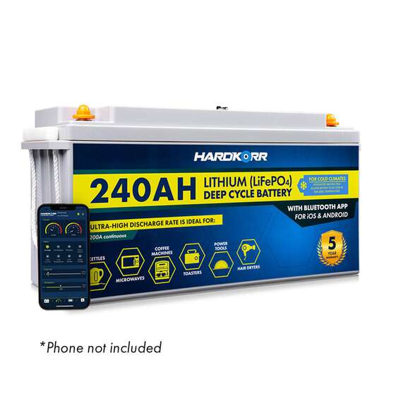 240AH COLD CLIMATE LITHIUM LIFEPO4 DEEP CYCLE BATTERY W/BLUETOOTH, , scaau_hi-res