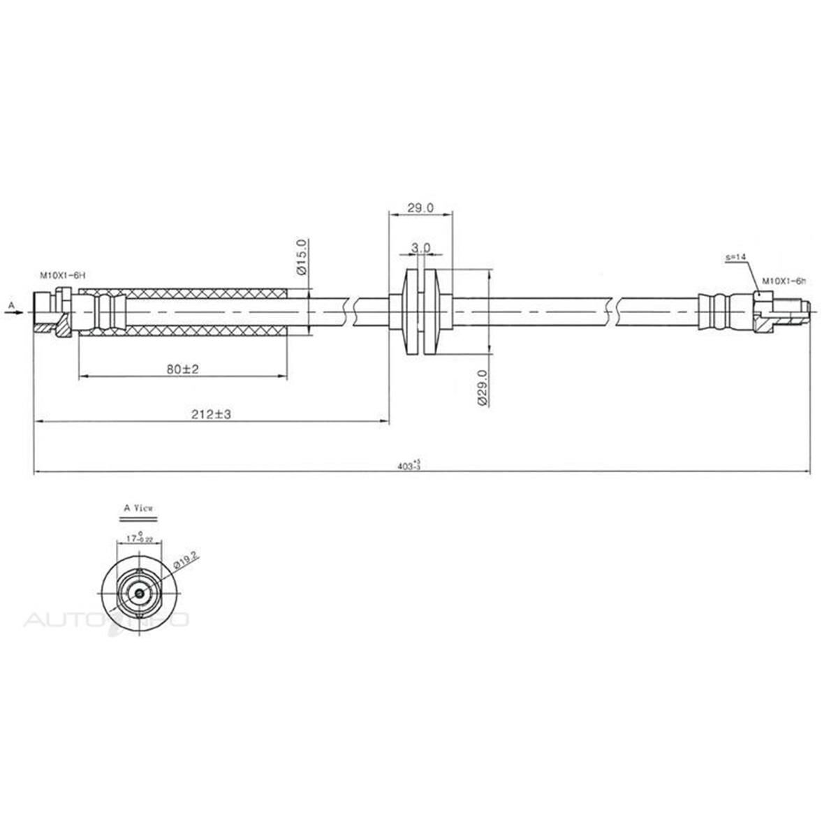 PTX BRAKE HOSE REAR MAZDA 3 BK BL SERIES, , scaau_hi-res