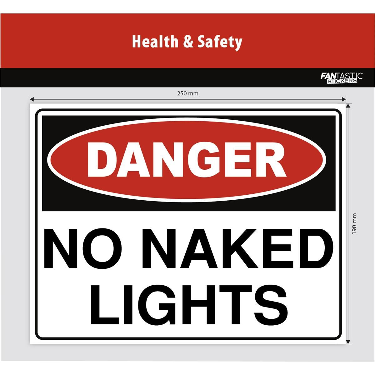 NO NAKED LIGHTS SIGN 25CM, , scaau_hi-res