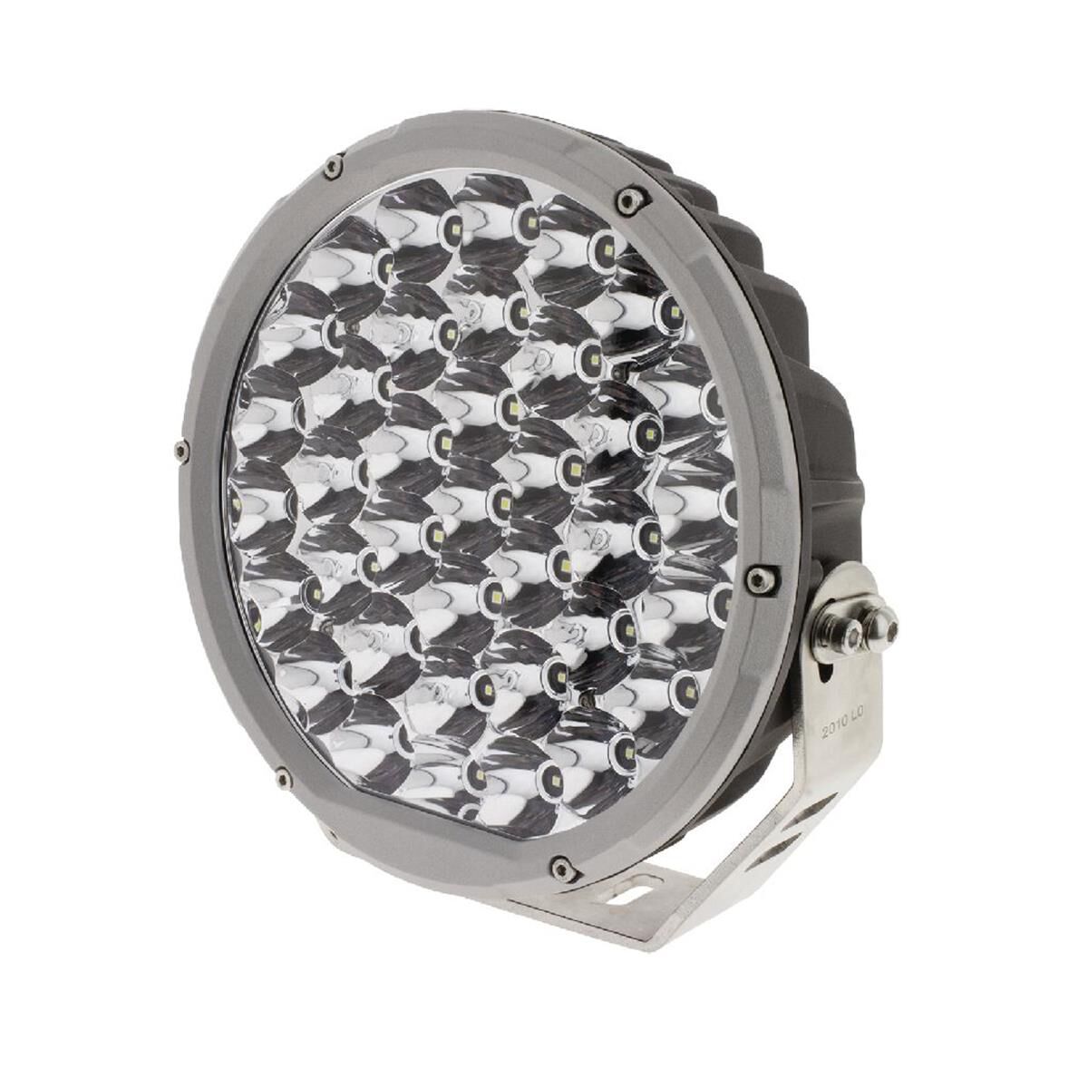 9" RND LED DRIVING LAMP DRIVNG BEAM 9-36V 160W 37 LEDs SILVR BEZEL 15,600Lms, , scaau_hi-res