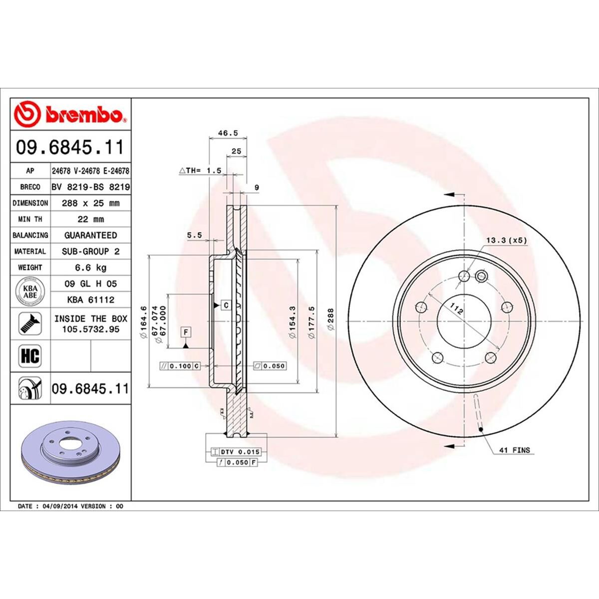 BREMBO DISC ROTOR, , scaau_hi-res