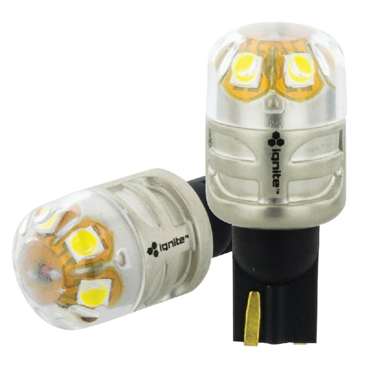 PKT 2 LED SIGNALLING GLOBE12/24v T15 WEDGE BASE WHITE900 LUMENS, , scaau_hi-res