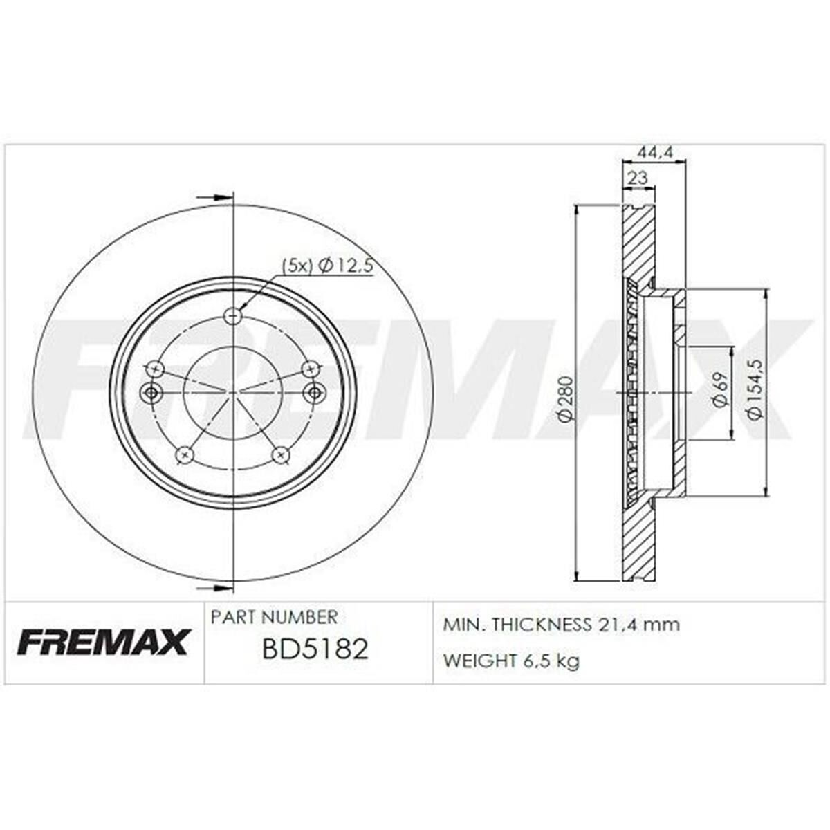 FREMAX+TRADE-LINE BRAKE BUNDLEHYUNDAI i30 (PS) 2.0L 2017- 280MM FRONT, , scaau_hi-res