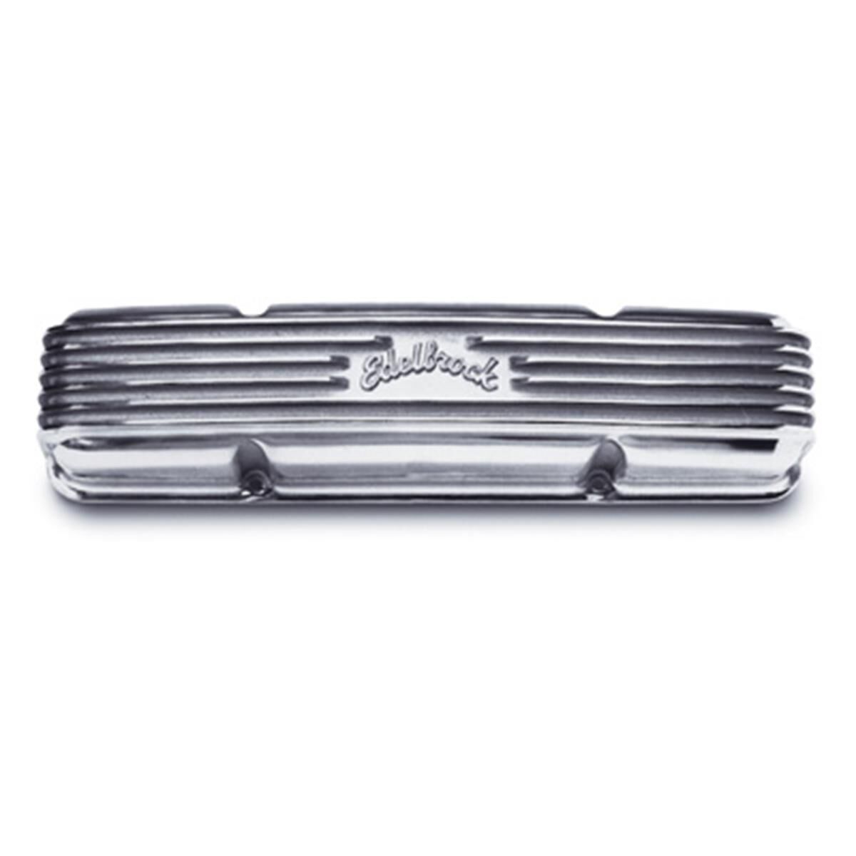 SBC FINNED ALUM VALVE COVERS CLASSIC EDELBROCK, , scaau_hi-res