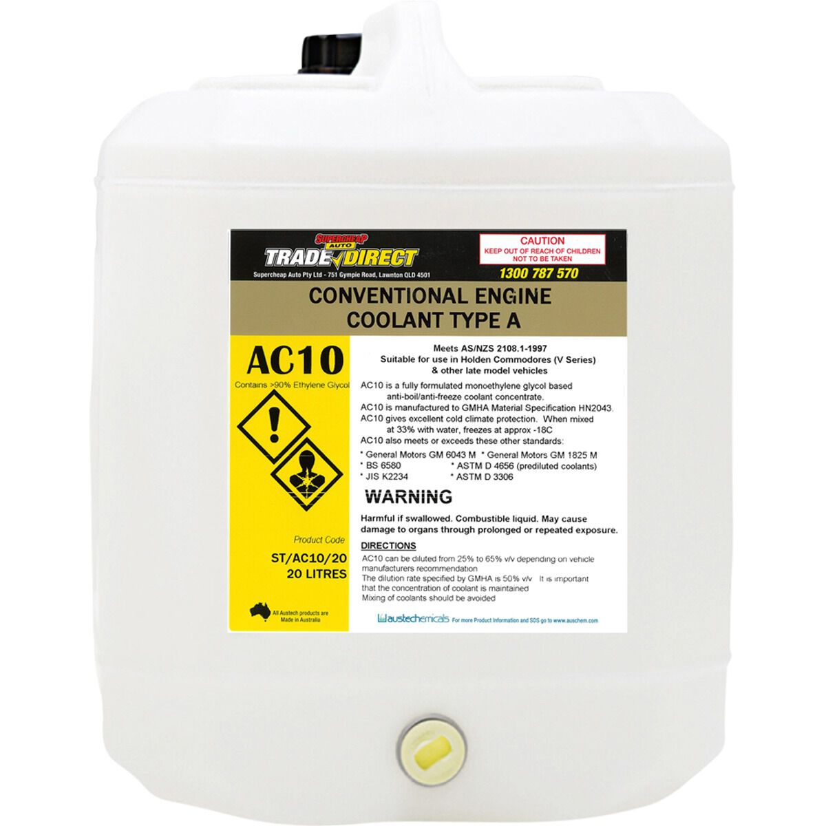 Coolant: AC-10 Coolant - 20L Plastic Cube, , scaau_hi-res