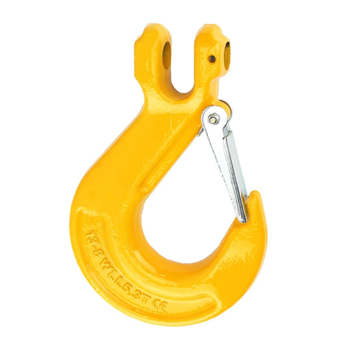 Sunrise Clevis Lifting Hook with Latch 13-8 Rated 5300kg, , scaau_hi-res