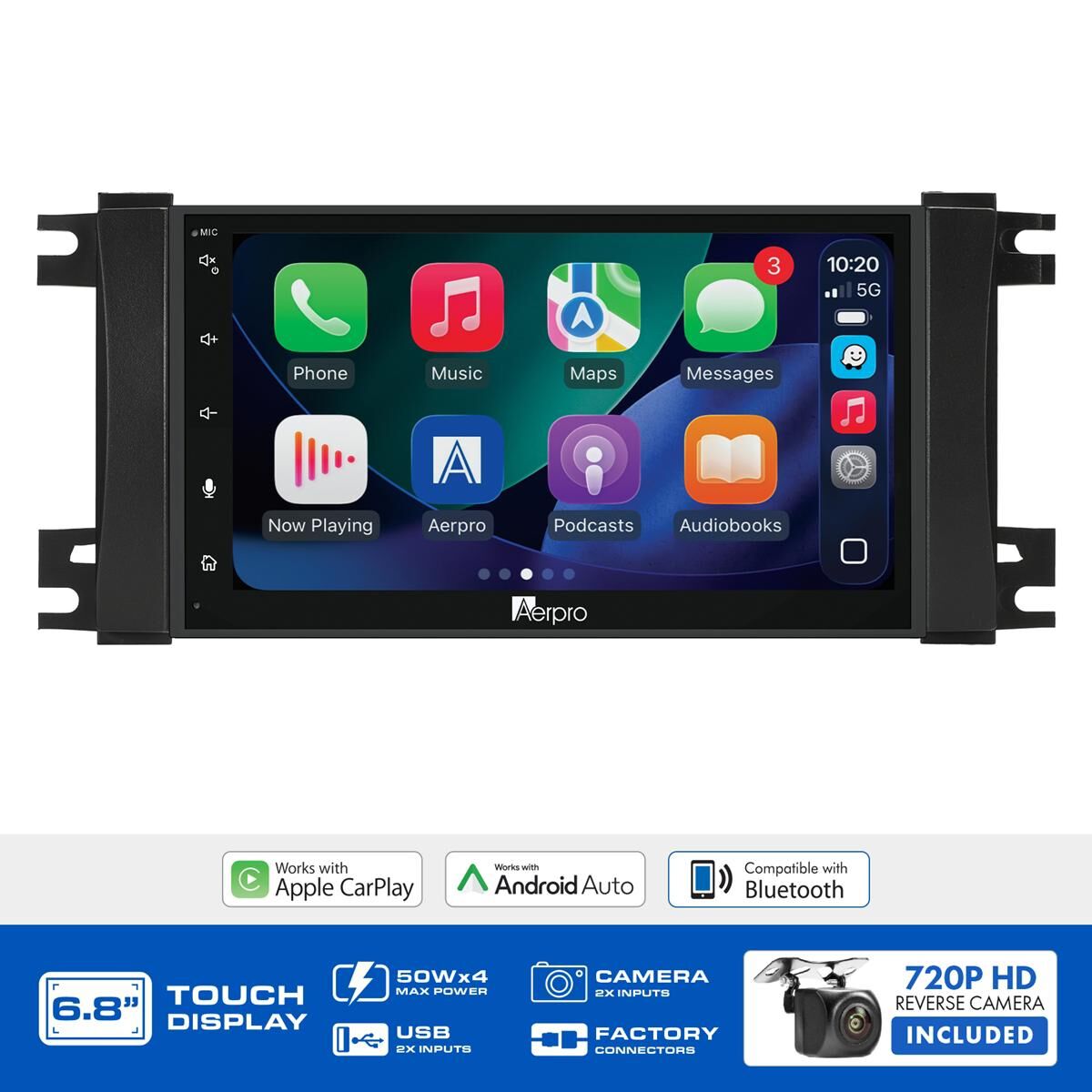 AERPRO 6.8" MULTIMEDIA RECEIVER HEAD UNIT KIT TO SUIT CHRYSLER, DODGE & JEEP VARIOUS &ndash; AX9226K, , scaau_hi-res