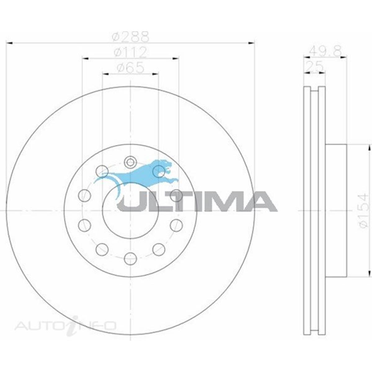 DR (F) AUDI A3, GOLF VENTED 288MM, , scaau_hi-res