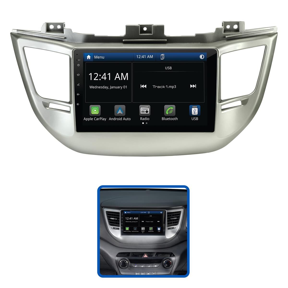9" MULTIMEDIA RECEIVER TO SUIT HYUNDAI TUCSON (2015-2016) - FACTORY NAVIGATION MODELS, , scaau_hi-res