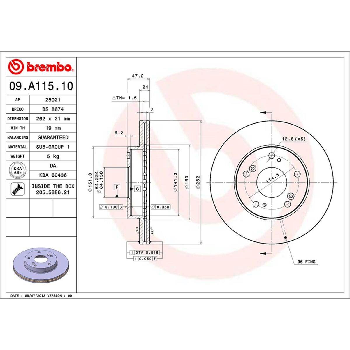 BREMBO DISC ROTOR, , scaau_hi-res