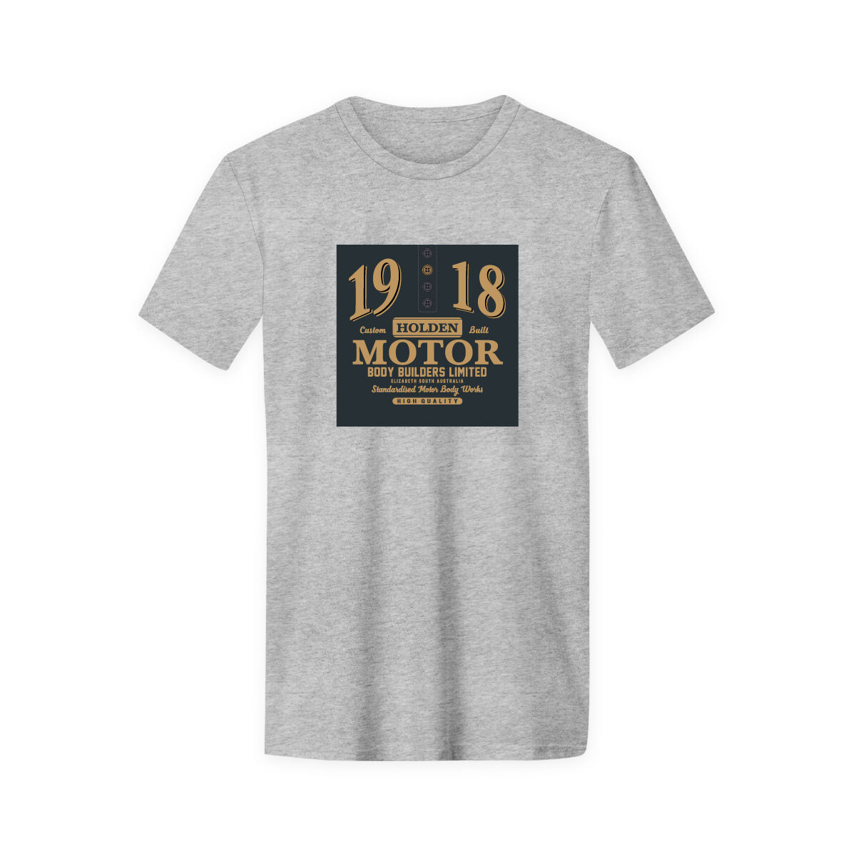 ADULT COTTON T-SHIRT-GREY MARLE [1918 HOLDEN MOTOR] [S], , scaau_hi-res