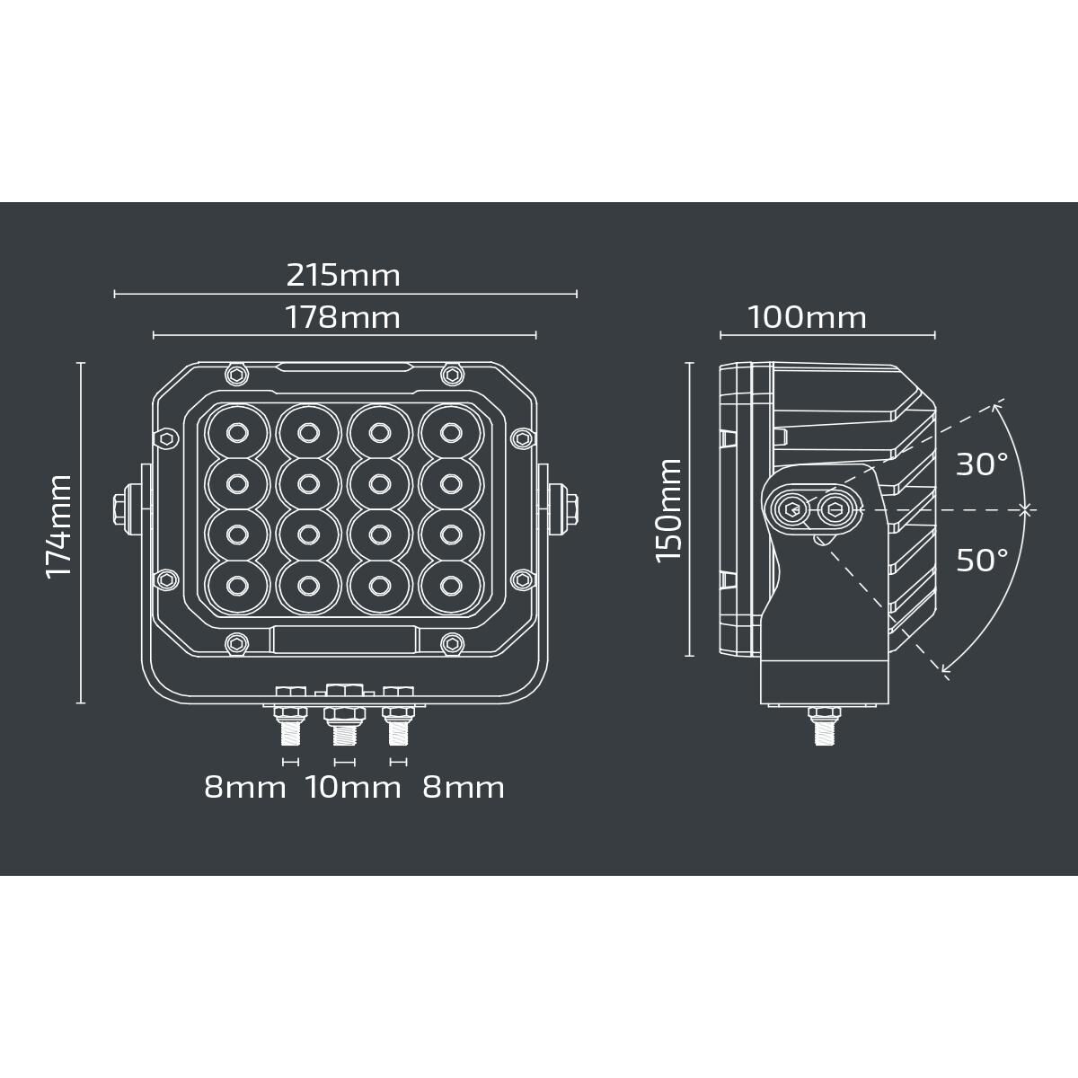 WORK LAMP NOXSOLIS LED 7" FLOOD BEAM 13,600 LUMEN 12-24V, , scaau_hi-res