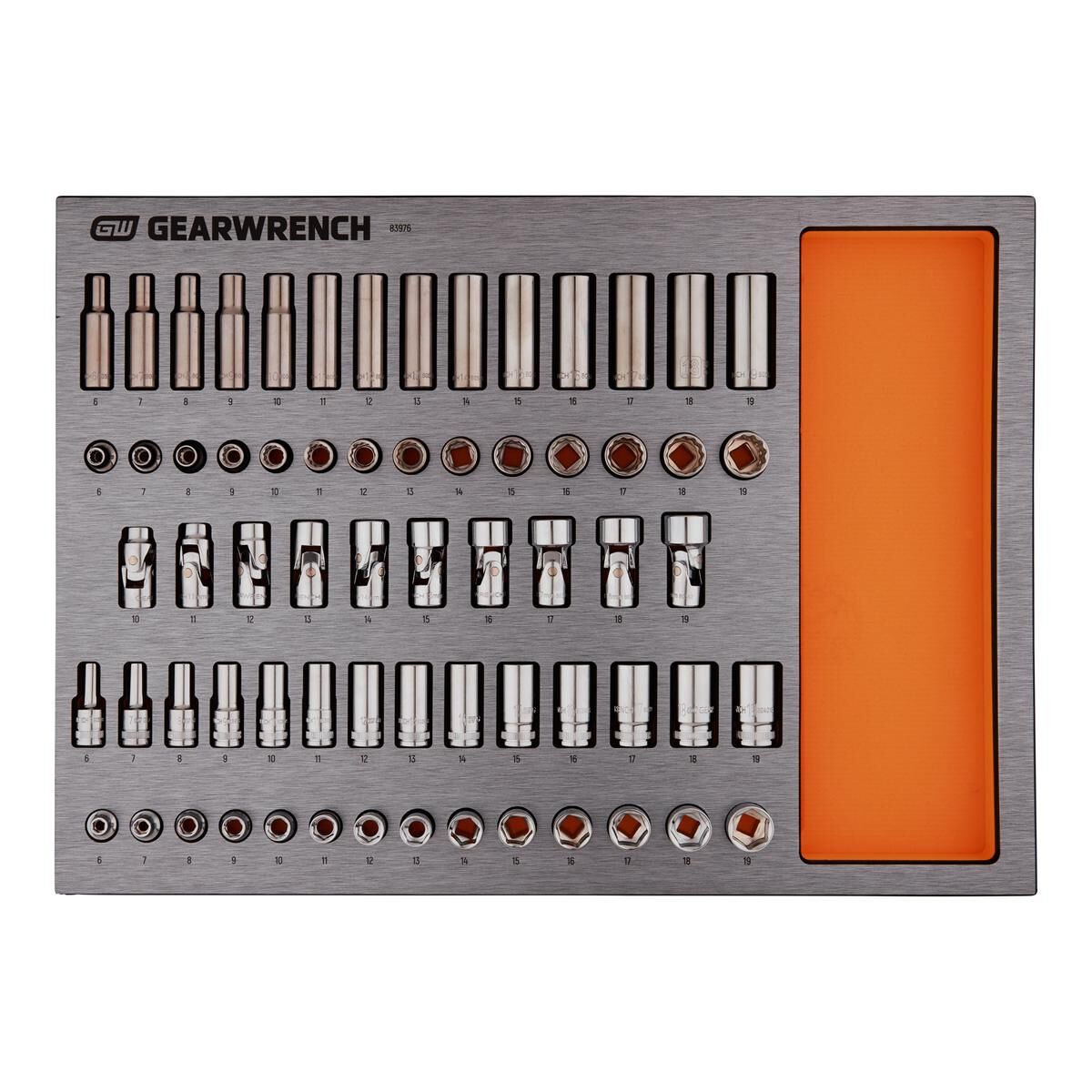66 PIECE 3/8" DRIVE SOCKET METRIC EVA TRAY SET, , scaau_hi-res