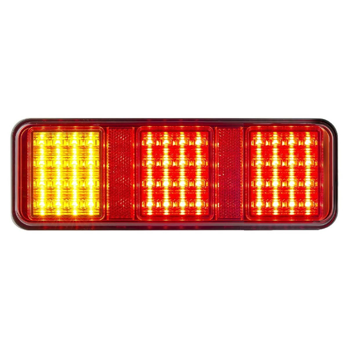 LED STOP/TAIL/INDICATOR LAMP 12/24V W/ REFLECTOR 30cm LEAD BLACK HOUSING, , scaau_hi-res