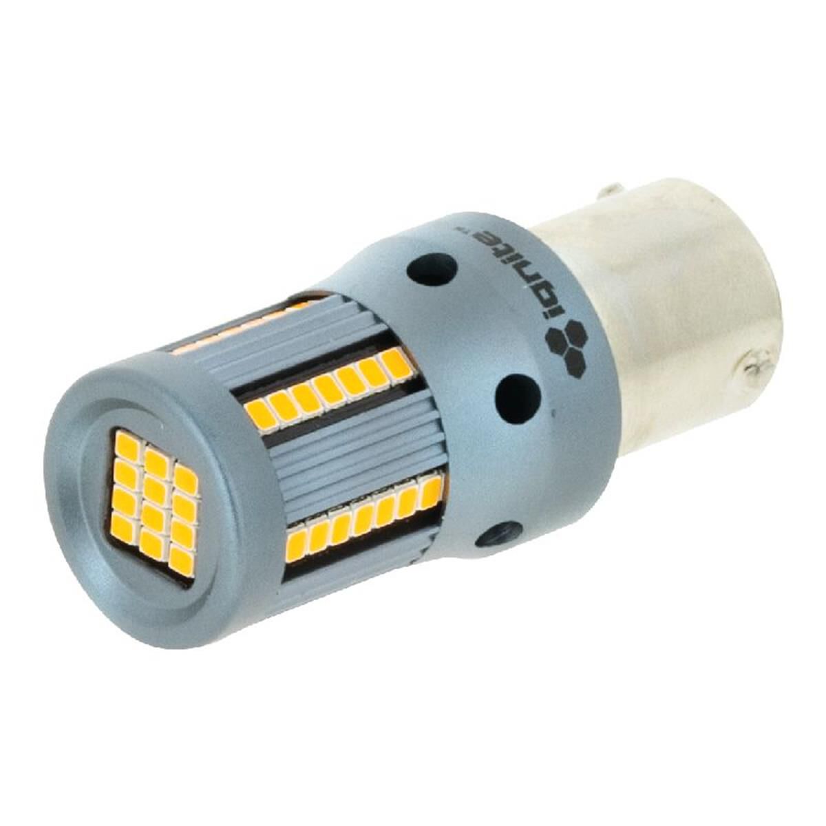 PKT 2 LED SIGNALLING GLOBE12v BAU15s BASE AMBER CANBUS1500 LUMENS, , scaau_hi-res