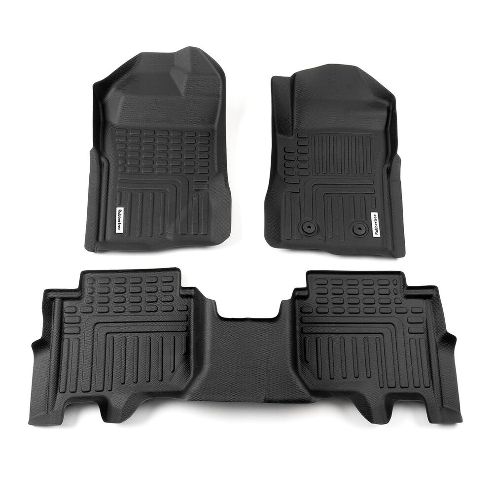 RubberTree Deep Dish Floor Liners to suit Ford Everest 2022+ FDE0013D Supercheap Auto