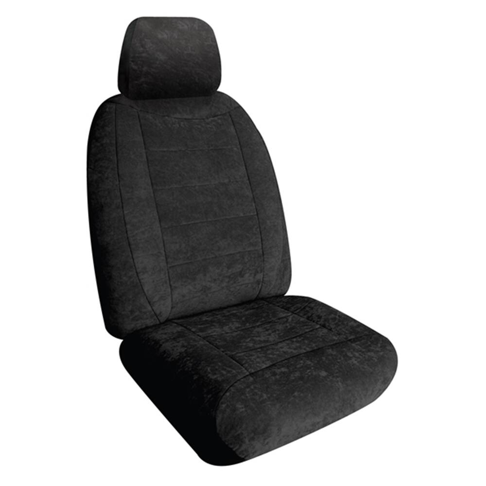 Sperling Platinum Velour Seat Covers Black, Front